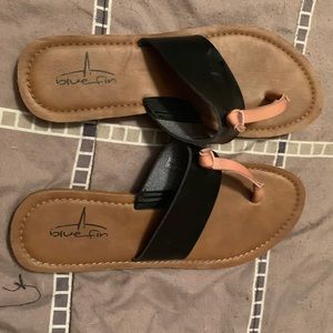 Black and brown sandals